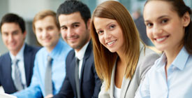 Business People Sitting in a Row